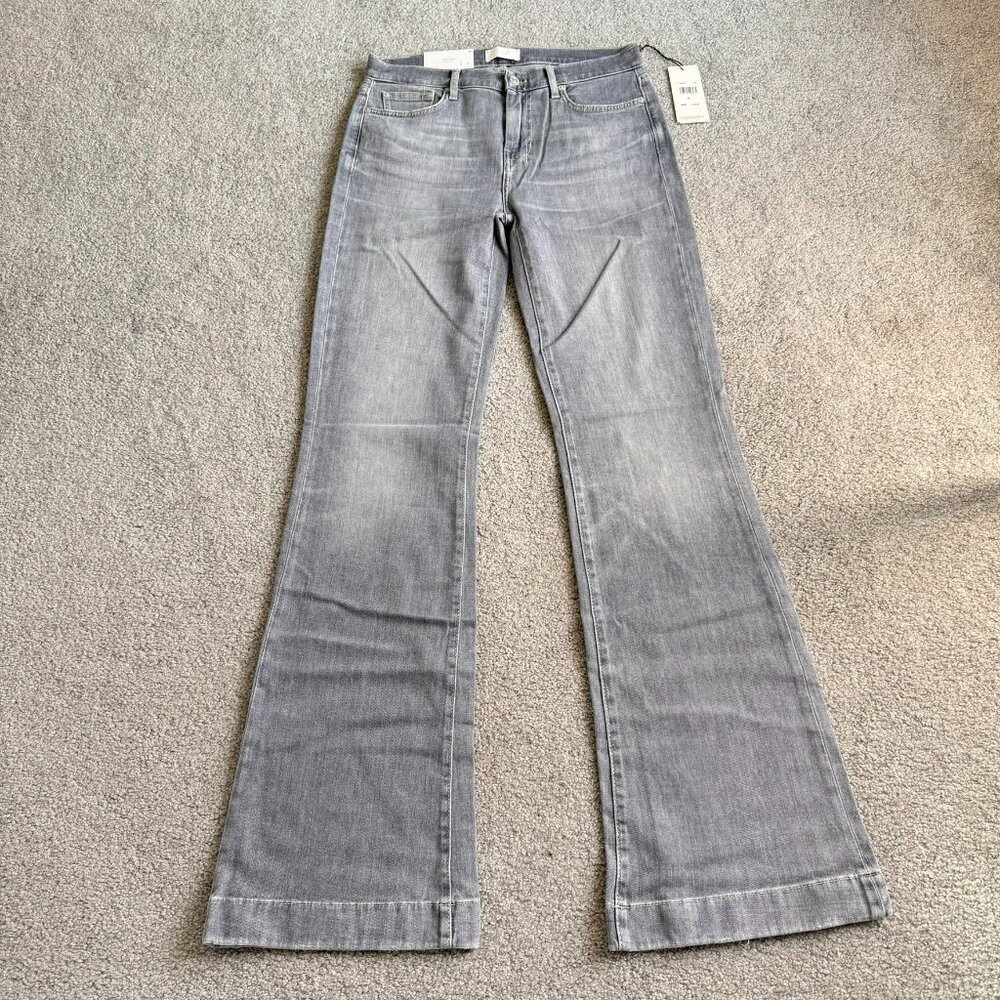 7 For All Mankind Dojo Original Trouser Flare NWT Bergamot Grey Sz 30
